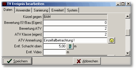 Zusätzlicher Hinweis in "ATV Anmerkung"