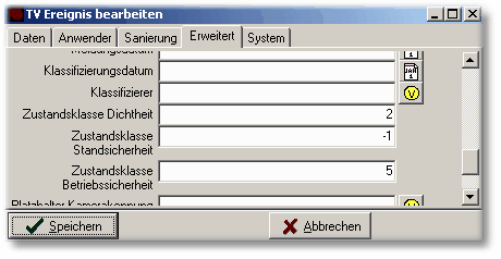 Ergebnis der automatischen Zustandsbewertung<br>
Dichtheit: mittlerer Schaden ( 2)<br>
Standsicherheit: Einzelfallbetrachtung (-1) <br>
Betriebssicherheit: nicht relevant &nbsp; &nbsp; &nbsp; &nbsp;( 5 )