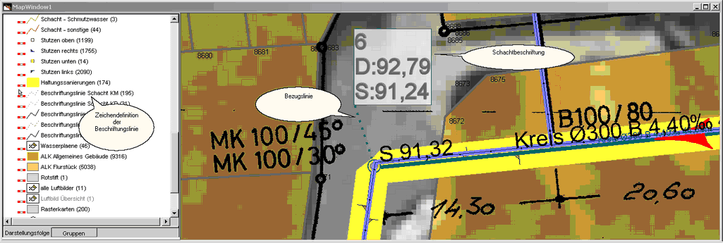 BeschriftungslinieSchachtGeomedia