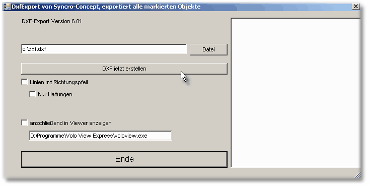 dxfExportFenster