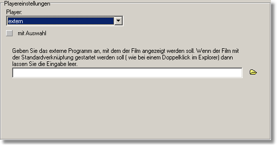 externer Player