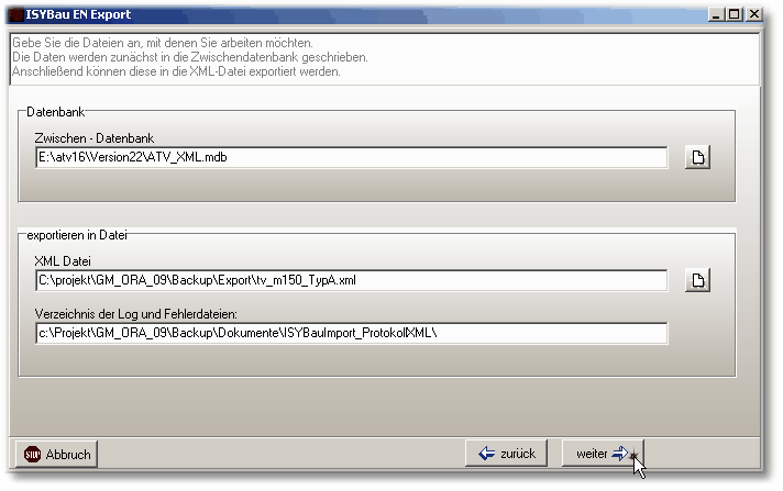 ExportXMLInDateiangabe
