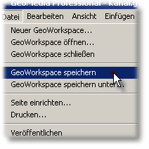 GeomediaGWSSpeichern