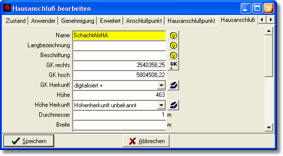 HausanschlussEditfenster