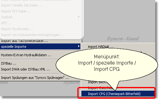 Menüpunkt zum Start des Assistenten