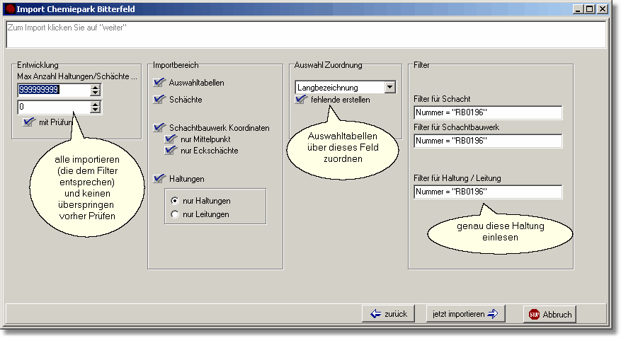 ImportCPGEinstellung