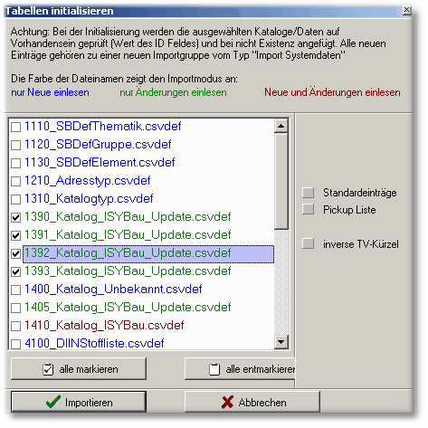 ISYBauKennungImport1390KatalogISYBauUpdate