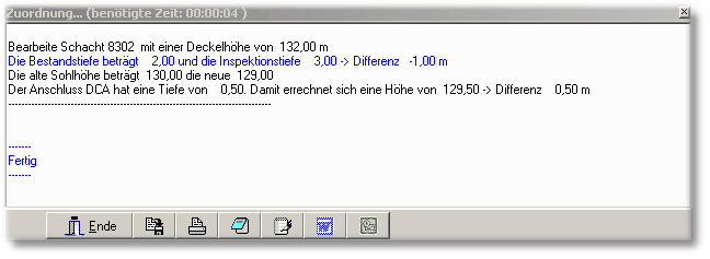 SchachtZustandZuAblaufhoehenUebernehmenMeldung