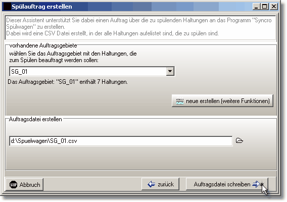 SpuelgebietAuftragsdateiSchreiben