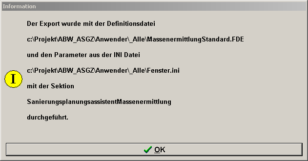 StandardexportErstelltMeldung