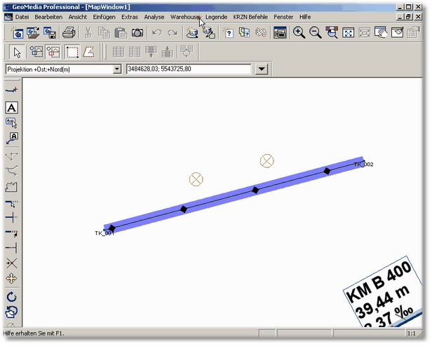 Anzeige der Trinkwasser Armaturen, wenn der Legendeneintrag dazu besteht