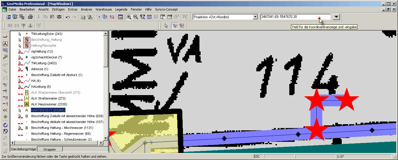 TrinkwasserleitungInGeomedia