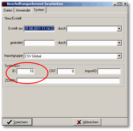 Update61BeschriftungsdefinitionsID
