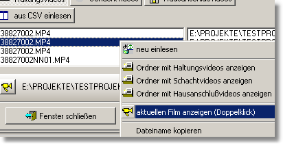 VideomanagerVideoStarten