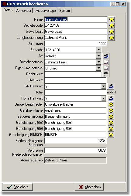 Hauptdaten deines Betriebes